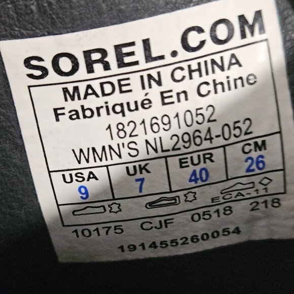 SOREL After Hours Wedge Heels Boots Women's Size 9 Taupe Gray Suede Lace Up - Picture 12 of 13